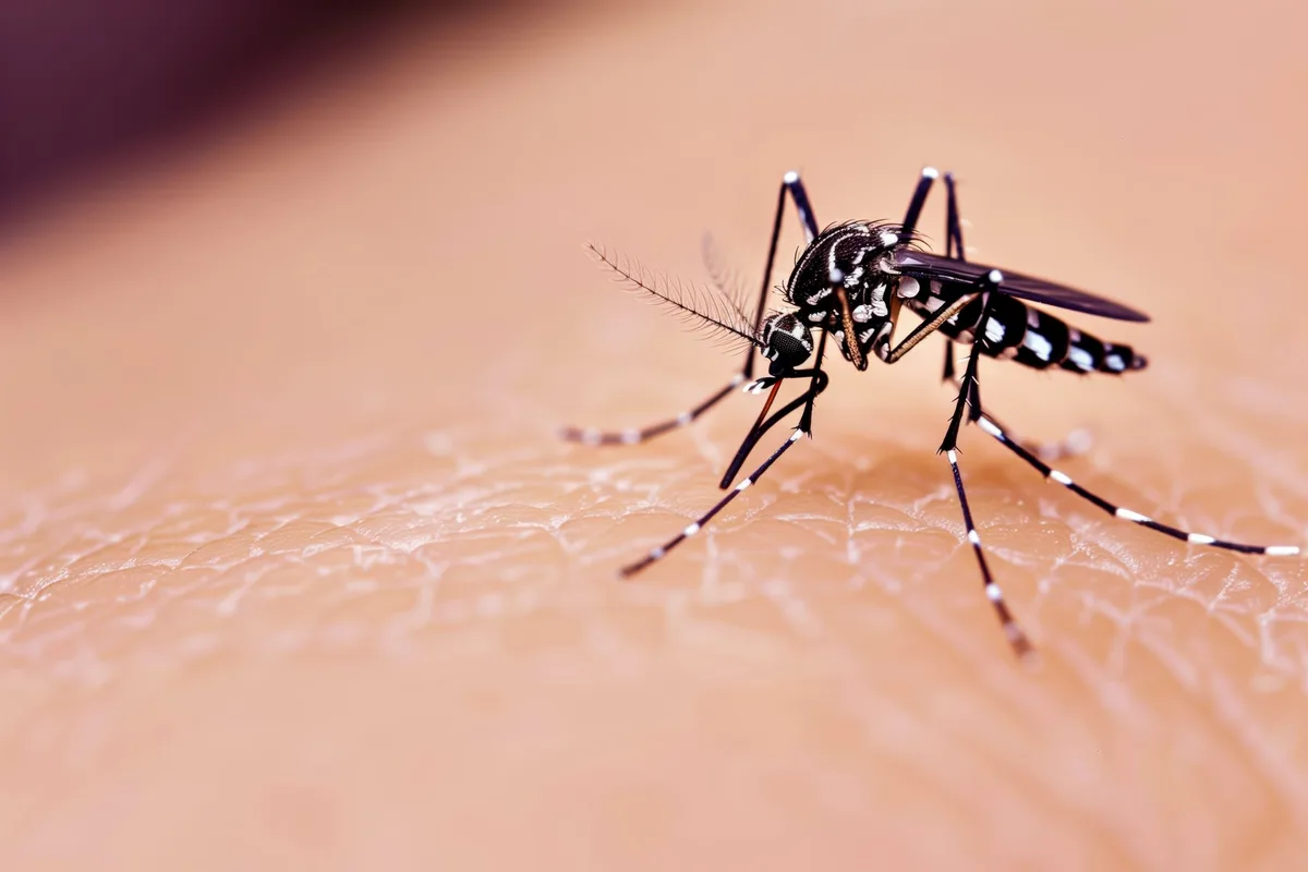 AdobeStock_886923848 Tiger mosquito on skin