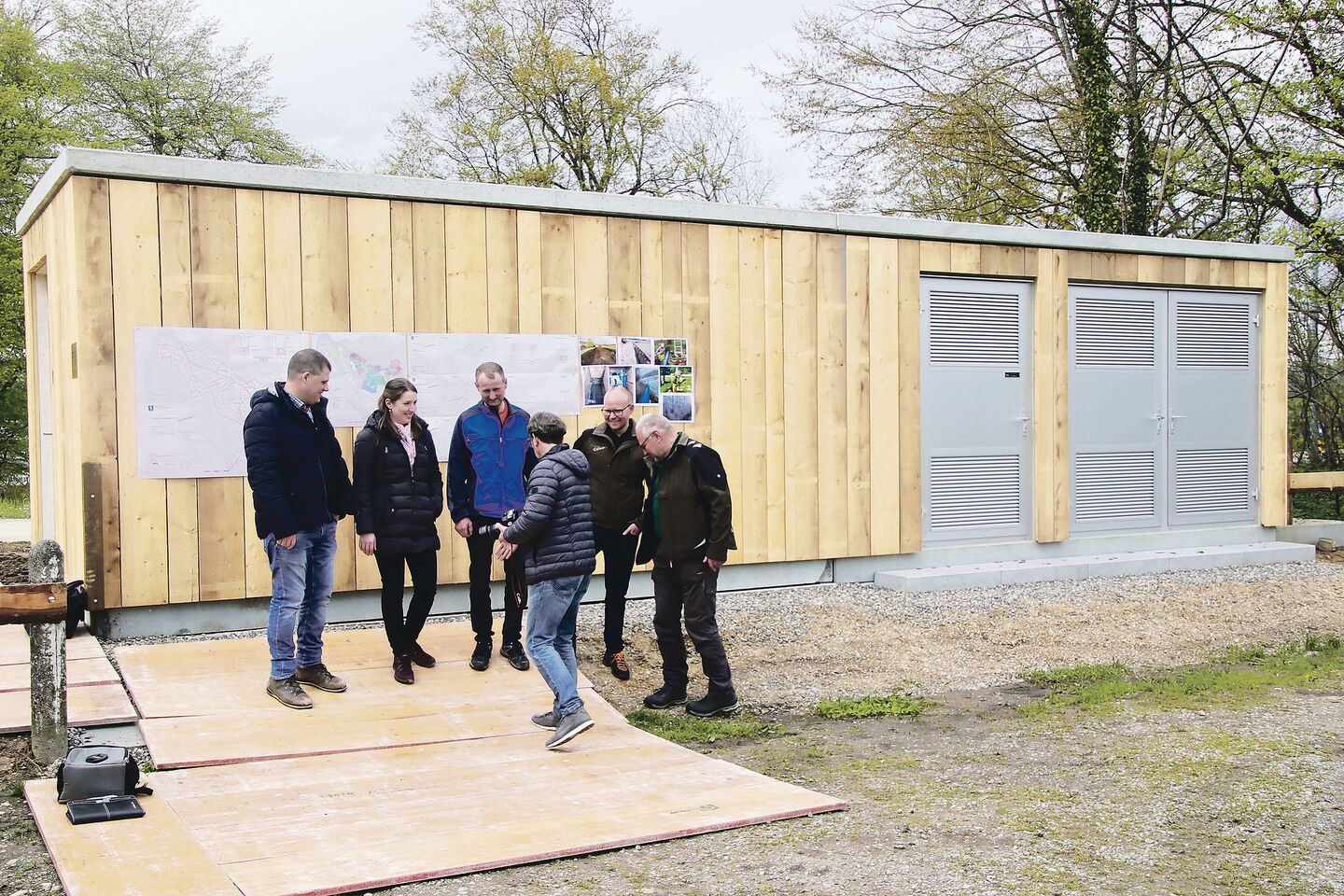 Stefan Grob, Andrea Brack-Grob, Andreas Schüpbach sowie Erik und Peter Eichenberger (v. l.)  waren die treibenden Kräfte.