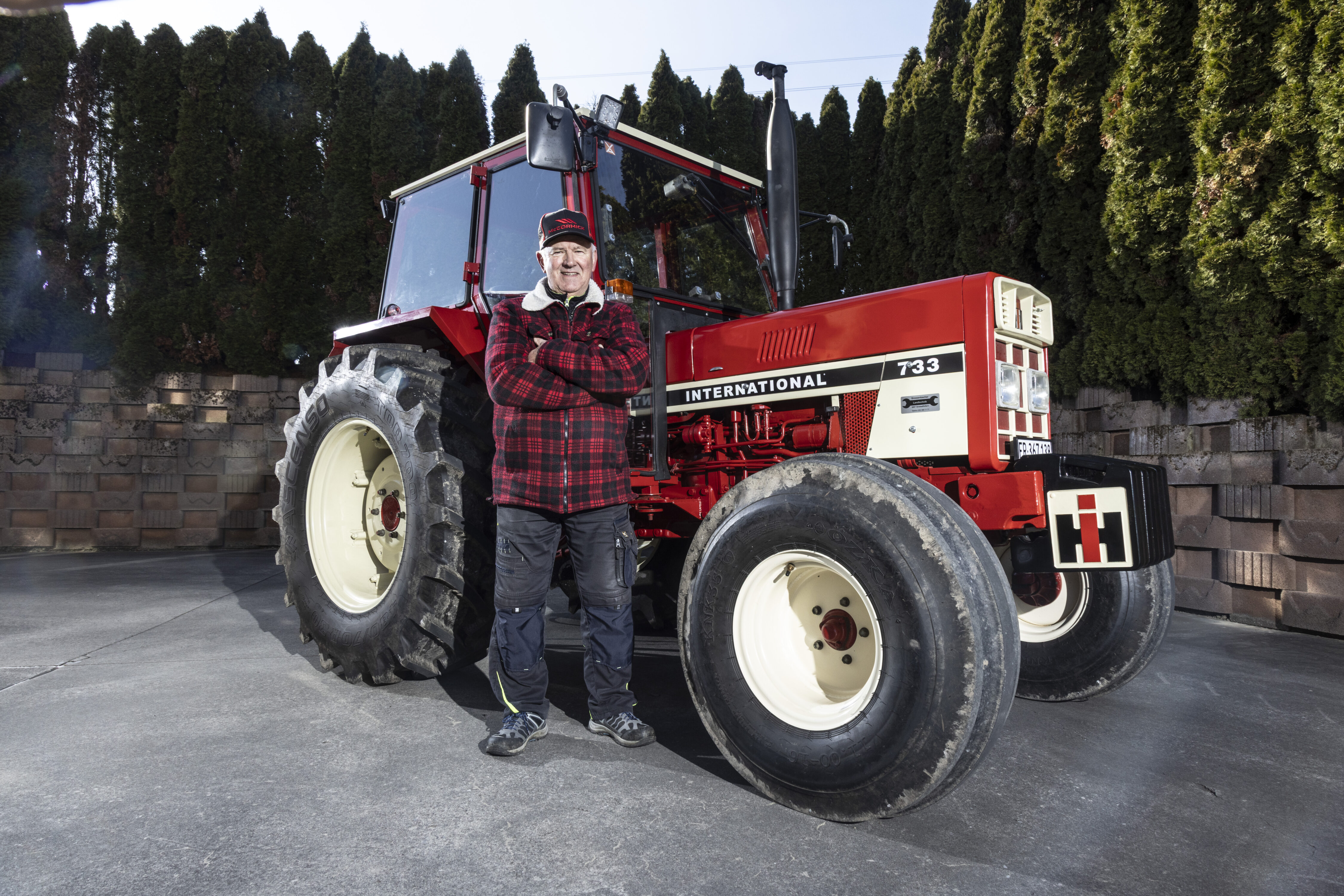 Der International 733 ist Hans Berners Traumtraktor.