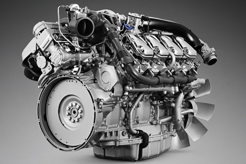 Ein V8-Motor von Scania. Bild: zVg