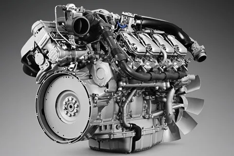 d5ed7bdc9ce5caff28a585c836a12b2944fec056 Ein V8-Motor von Scania. Bild: zVg
