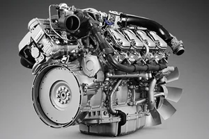 Ein V8-Motor von Scania. Bild: zVg