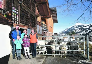 Simon (links) und Priska Trachsel, aber auch Ladina und Livio, waren letzten Frühling froh um die Unterstützung von Jacqueline Ernst (hinten Mitte). (Bild Jasmine Baumann)