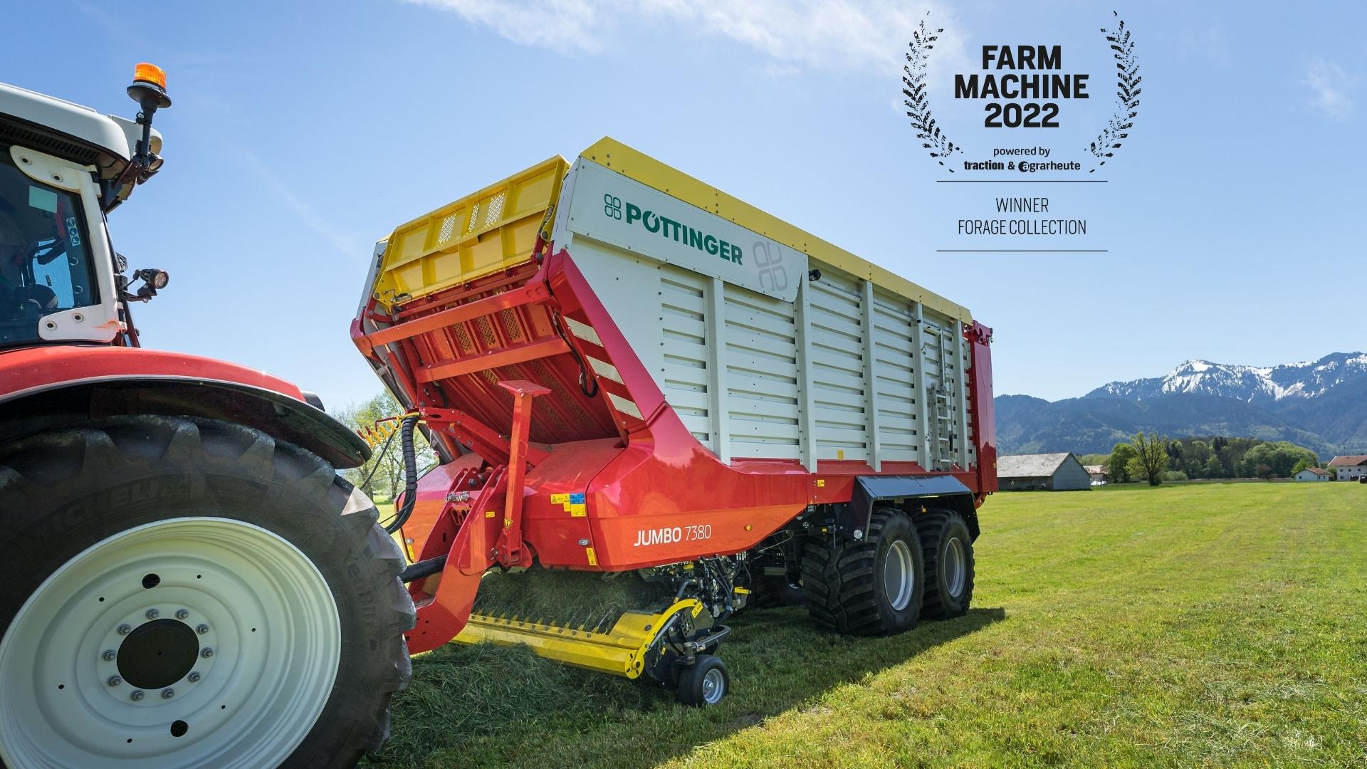 Der Pöttinger Jumbo 7000 ist die Farm Machine 2022 in der Kategorie Futterbergung