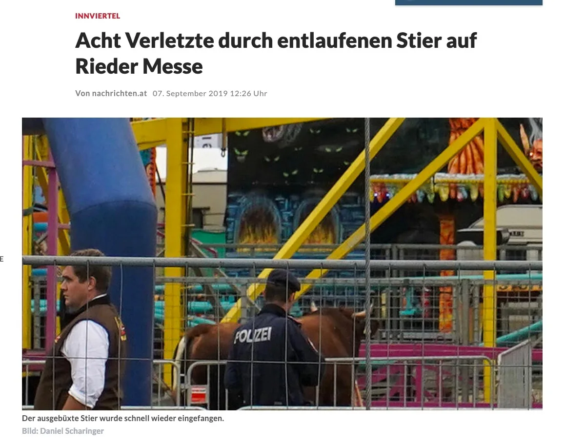 2c16d4af017743ebbc9e510c3c2efd4cca4105f1 So berichtet "Nachrichten.at" über den Vorfall. (Bild Screenshot)