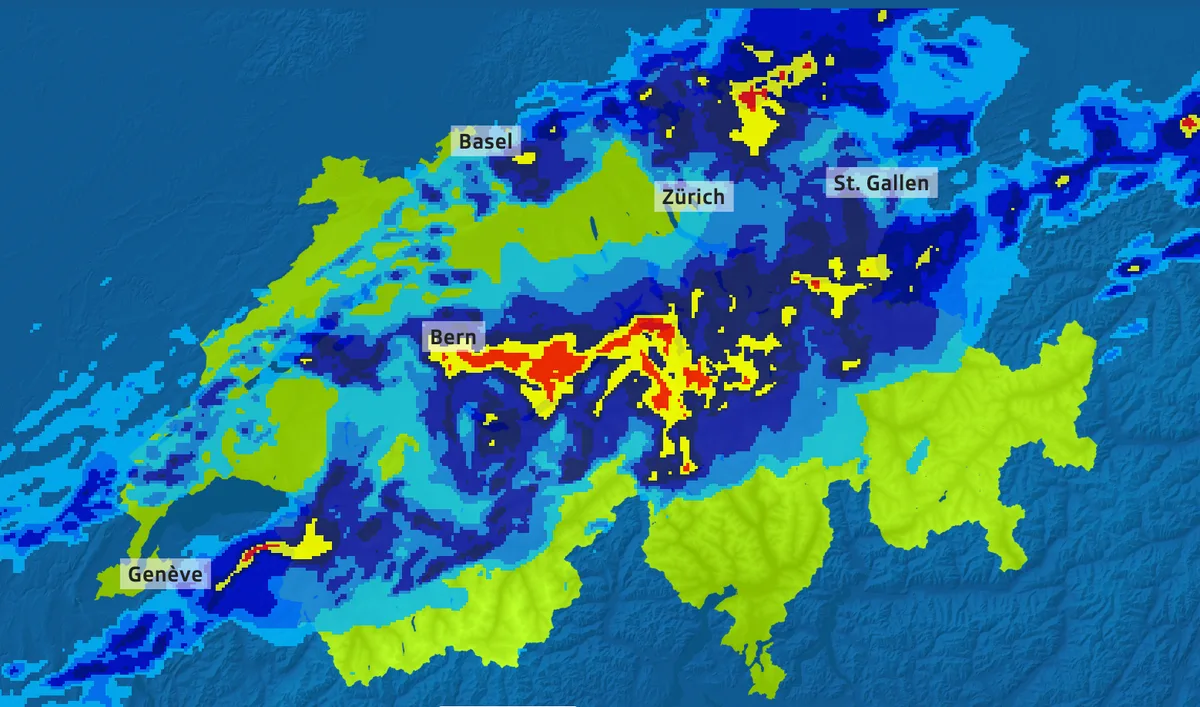 MeteoRadar-Screenshot Gewitter, Hitze, Hochwasser: So läuft das Warnsystem des Bundes