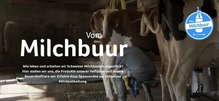 ee96926e7cbc6eda5ba857ac918698c238a42a02 Die neue Milchbauer Plattform der Swissmilk. (Screenshot vommilchbuur.swissmilk.ch)