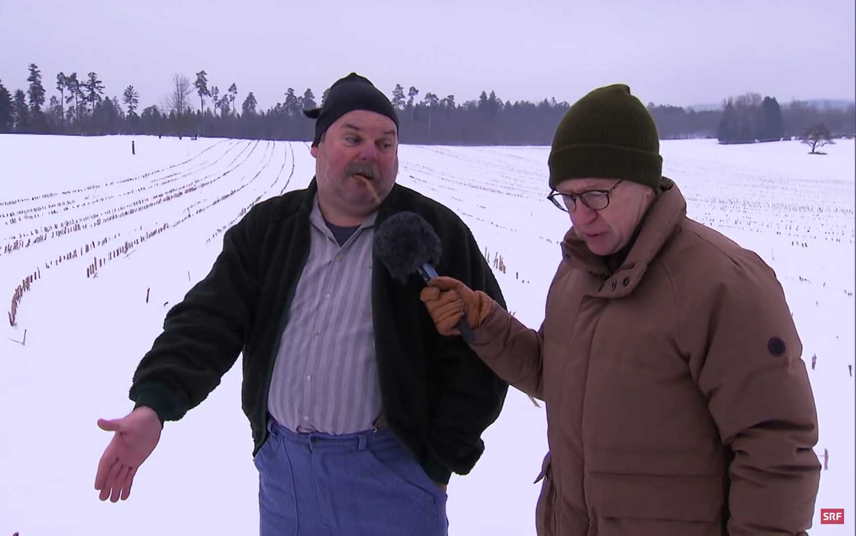 Bauer Wermelinger im Gespräch mit Viktor Giacobbo in einer Sendung aus dem Jahr 2015. (Bild Screenshot)