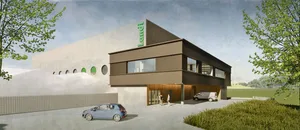 Visualisierung des neuen vierstöckigen Hauptsitzes der Landi Sursee im Schellenrain, gebaut wird unmittelbar neben dem Landi-Markt Oberkirch.
