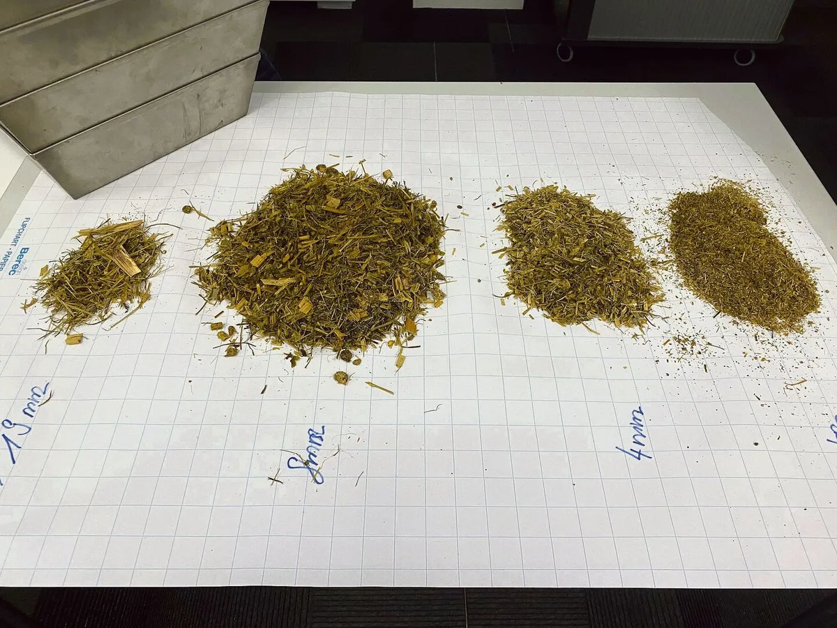 Eine optimale Verteilung der Fraktionen für maximale Effizienz. Der Grossteil einer Ration sollte bei der Lochgrösse von 8 mm in einer Schüttelbox hängenbleiben.