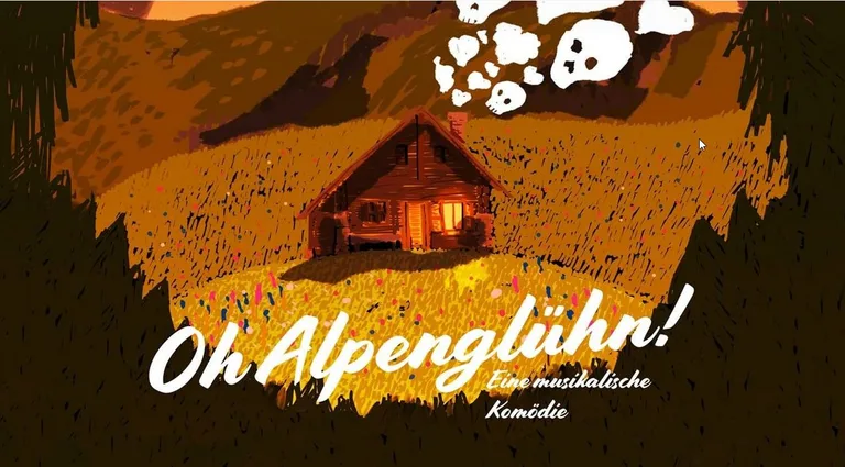 499ee76795abd54fdc348456c1a8225a2c5c2da0 Das bedrohliche alpenromantische Poster für die Aufführung. (hof-theater.ch)