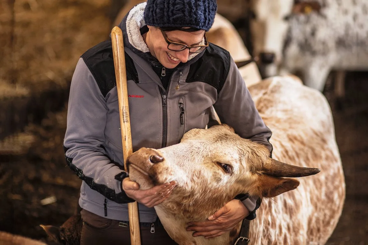 524143c01860839c2b488ce9ee5eed36b1e709d2 Rebekka Strub, 37, Hof Horn, Trimbach SO: Die Meisterlandwirtin konnte die Pacht ihrer Eltern übernehmen. Sie hält auf dem Bio-Betrieb Aubrac und Zebus sowie Burenziegen. Bild: Pia Neuenschwander