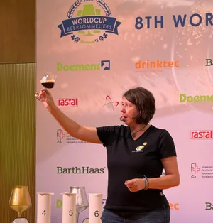 Cindy Elsenbast während der finalen Präsentation an der Weltmeisterschaft in München.