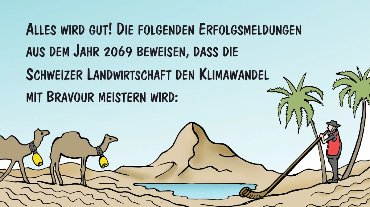 f6bba255e60145f03b178b08283c84cb403d4e83 Die Landwirtschaft meistert den Klimawandel – Cartoons von Marco Ratschiller / Karma