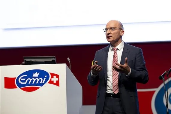 ce70b480edee740c24c8a9c02e44383a46d96a15 Emmi-CEO Urs Riedener an der Bilanzmedienkonferenz 2018. (Bild zVg)