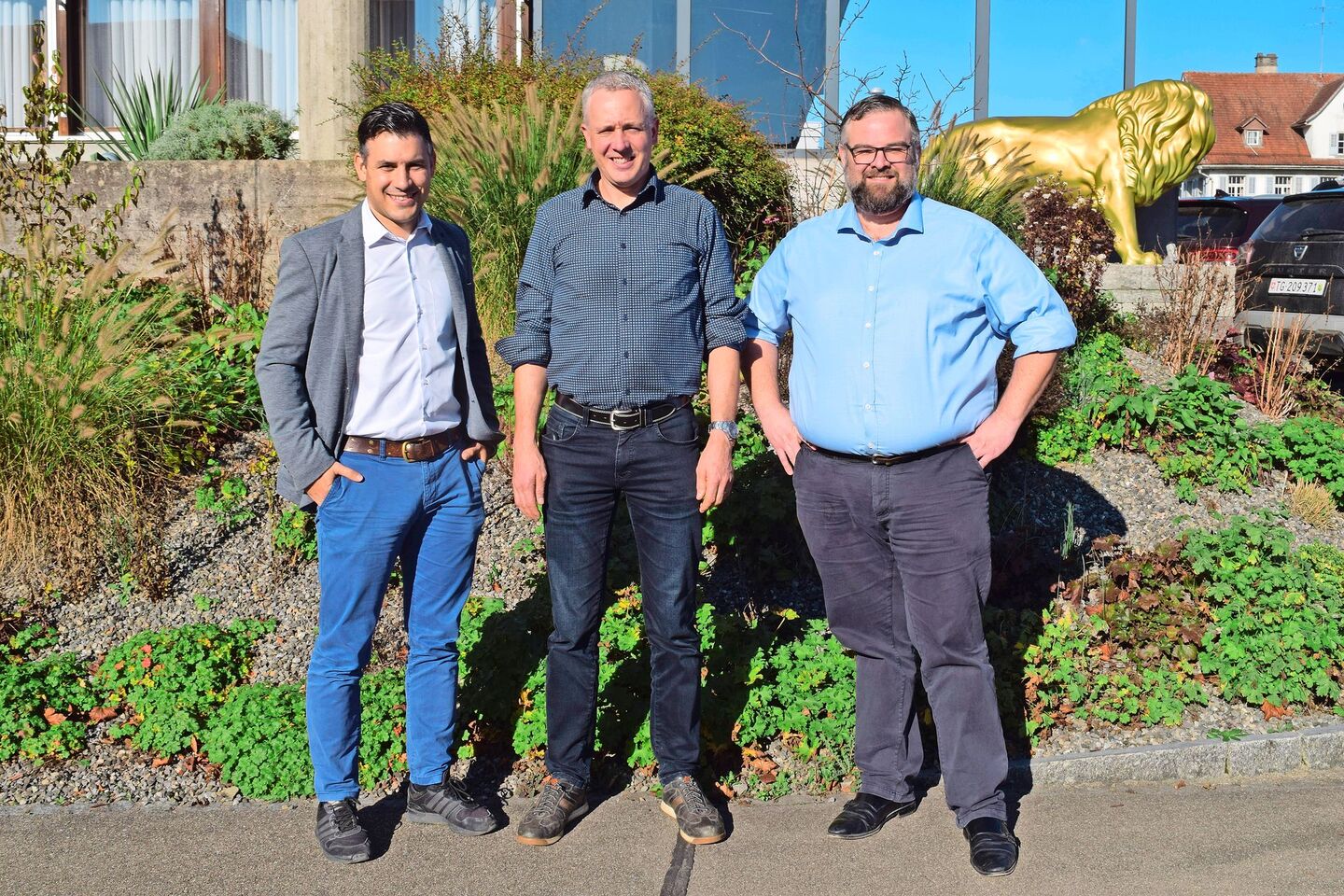 Florian Sandrini (l.), Leiter Pflanzenschutz, mit Andreas Braun, Präsident Basiskonferenz, der die Tagung leitete.