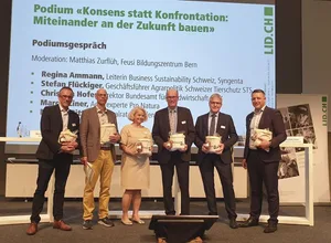 Stefan Flückiger, Marcel Liner, Regina Ammann, Markus Ritter, Christian Hofer und Matthias Zurflüh (v.l.).