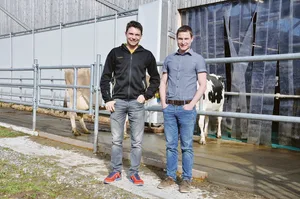 Hans Fässler (links) und Daniel von Ballmoos sind die Projektleiter des Agrotechniker-Events, der am 30. März auf dem Sechseläutenplatz stattfindet.(Bild Alexandra Stückelberger)