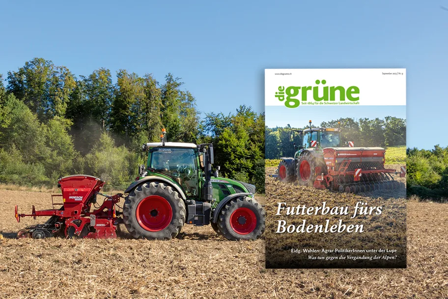 DG_23-09_3zu2_Titelbild «die grüne» im September 2023 – Futterbau für das Bodenleben