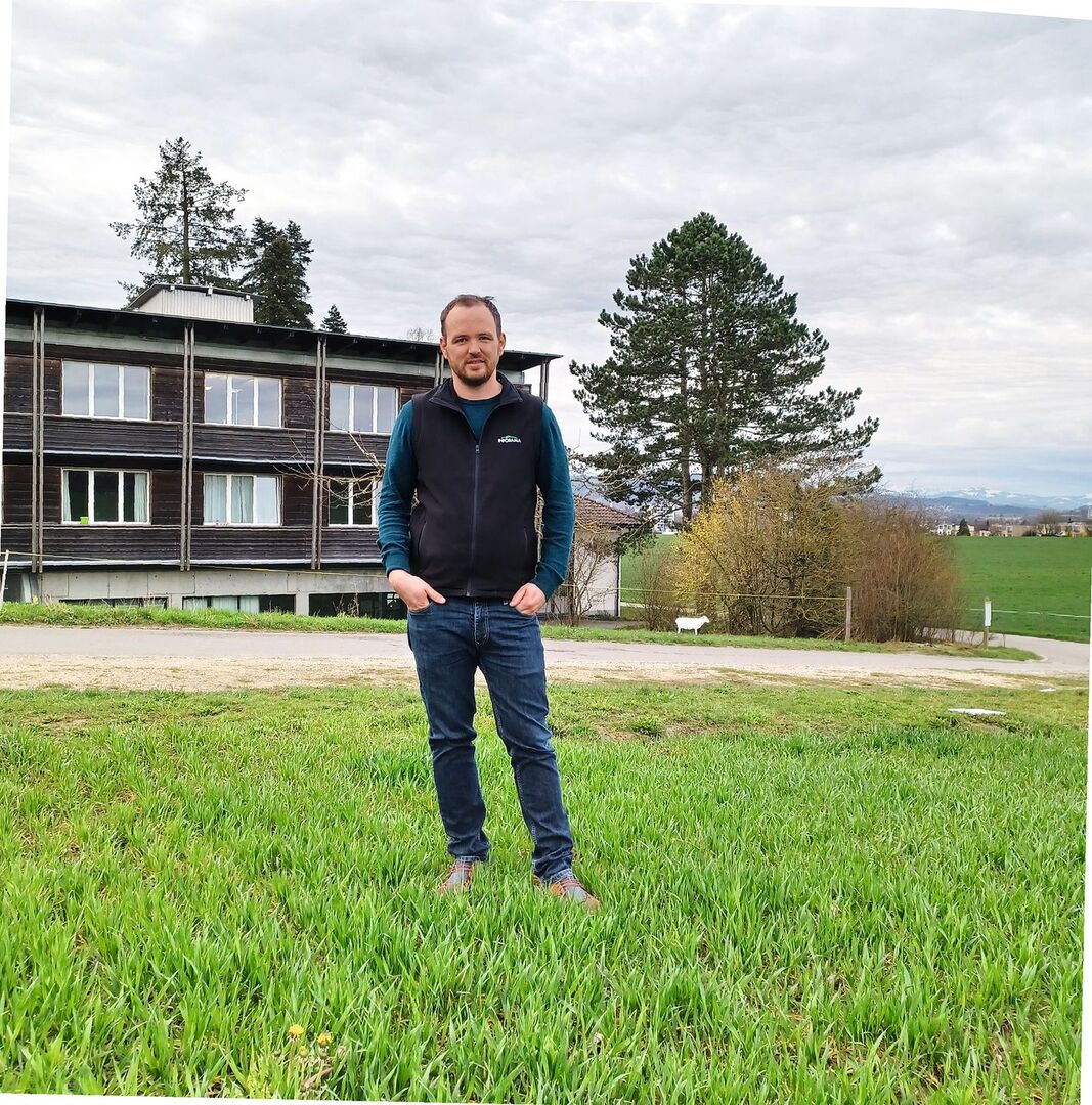 Martin Streit auf der Rütti in Zollikofen BE, wo der Gutsbetrieb Saatgut produziert (Winterweizen Baretta).