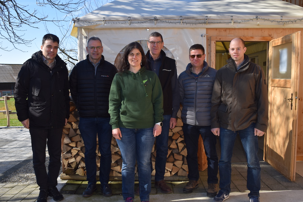 Der Vorstand (v. l. n. r.): Hannes Jörg, Gastreferent Christoph Böbner von Swissgentics, Silvia Stohler, Martin Huber, Andreas Häberli und Michael Schwarzenbacher. Es fehlt Marcel Wipfli. (Bild sgi)