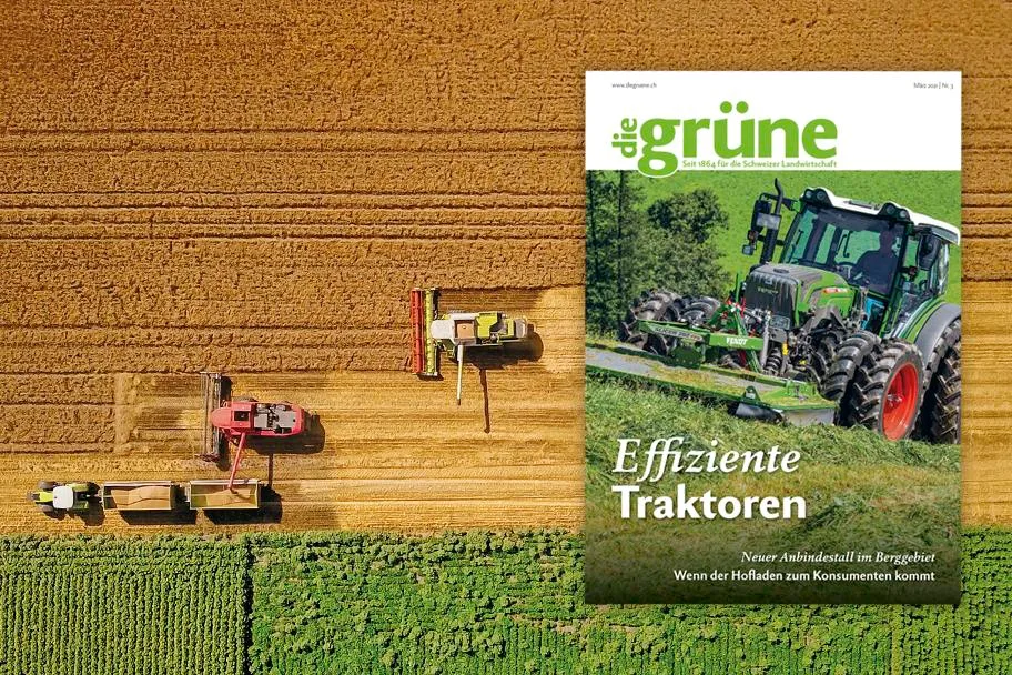 4a0aa91ea7aa4bd088da2e1e36e4aaf16b63060d Das März Heft von «die grüne» behandelt unter anderem die Themen Anbindestall, Hofläden und Zuckerrübenanbau. (Bild DG)
