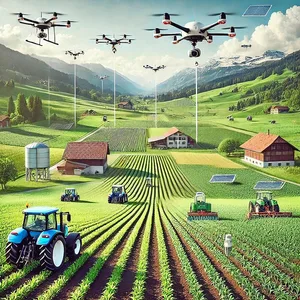 Je genauer die Befehle, desto besser das Ergebnis. Dieses KI-Bild entstand mit dem kurzen Befehl «Typische KI-Anwendungen in der Schweizer Landwirtschaft».