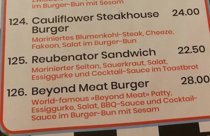 62854af047a9149028913f1c73969e2e6927f10b Der Burger ist mit 28 Franken nicht ganz günstig. Bei der Verdrängung von Fleischprodukten wird der Preis keine unwichtige Rolle spielen.