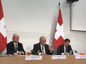 Bundesrat Schneider-Ammann bei der Präsentation der Gesamtschau: Ob sie zurückgewiesen wird, spielt keine Rolle für die AP 22+. (Bild akr)