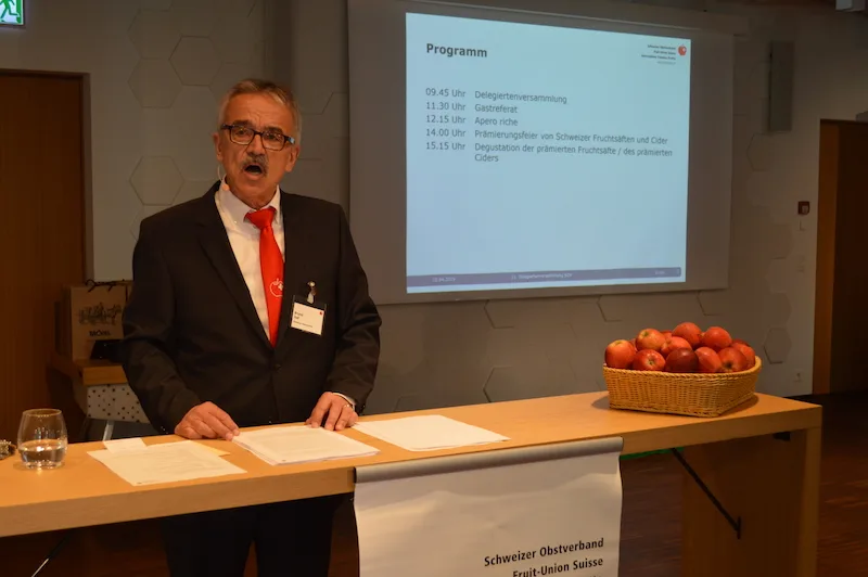 fc25b0373ddac727e08f0922b3b0c1c79ccac53e Verbandspräsident Bruno Jud blickt auf ein gutes Früchtejahr zurück. (Bild asa)