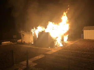 Zwar rückte die Feuerwehr schnell an, das Gebäude und die Hühner konnten aber nicht mehr gerettet werden. (Bild Kapo BL)