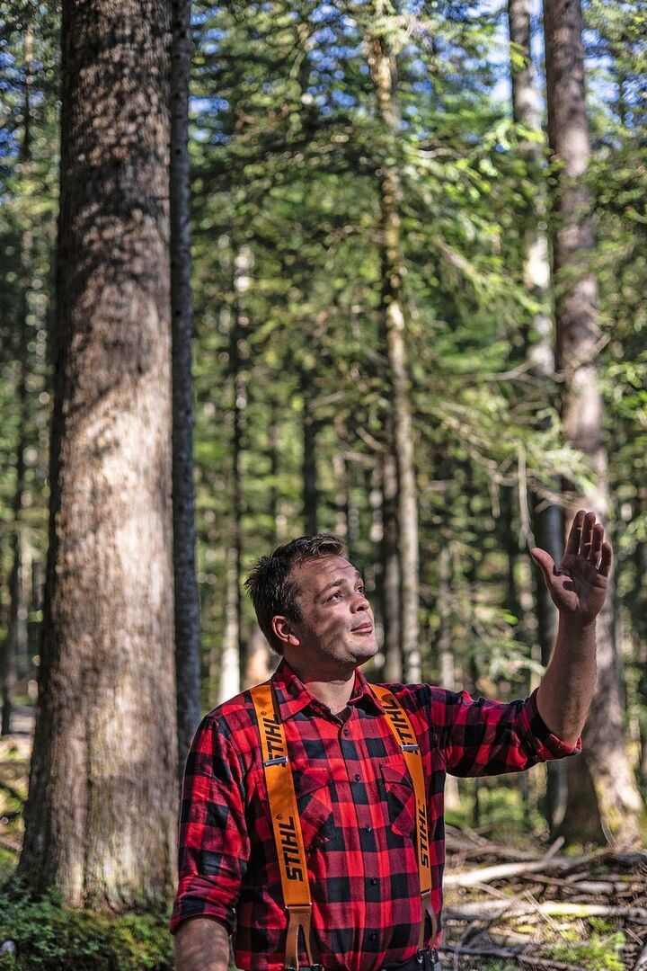 Für Benjamin Ramseier ist der Wald ein wichtiger Betriebszweig. Er nutzt und pflegt ihn sorgfältig und sichert so den Werterhalt.