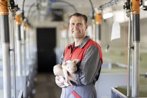 Peter Anderhub aus Muri, AG, setzte sich am diesjährigen Ceres Award in der Kategorie Schweinehalter gegen seine Konkurrenten durch.