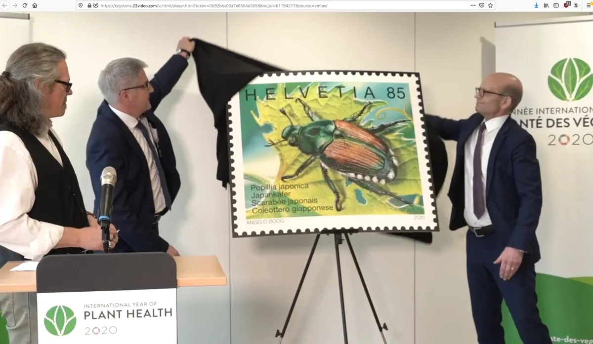 0c2366a92dbe4bf650f499f4bb2f561fd123115b Übertragen via Internet: Die Medienkonferenz zur neuen Briefmarke fand nur online statt. (Bild akr)