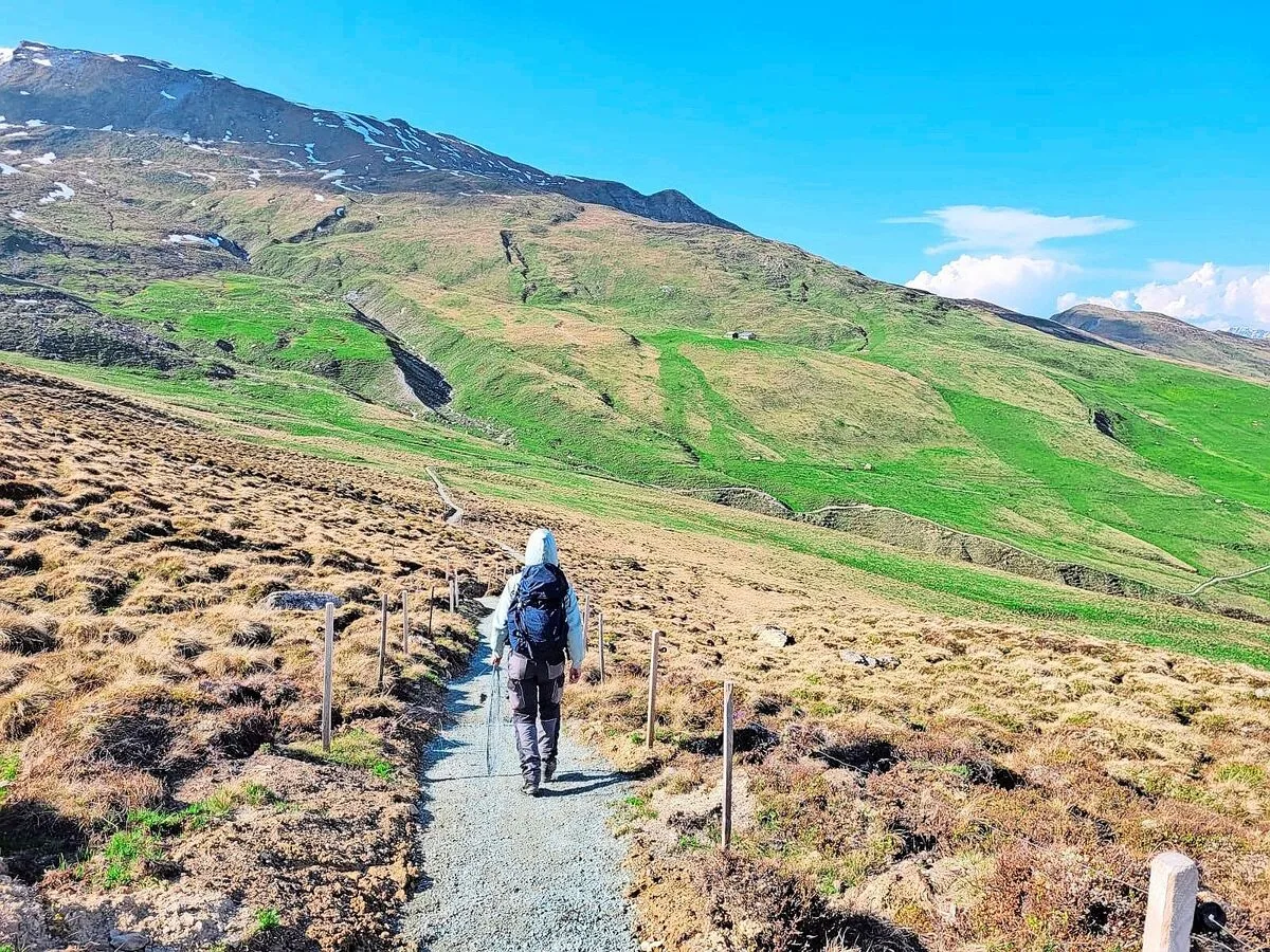 Auf den Alpen sind viele Kilometer Zäune zu erstellen. Hier auf der Alp Oberst im Val Schons.
