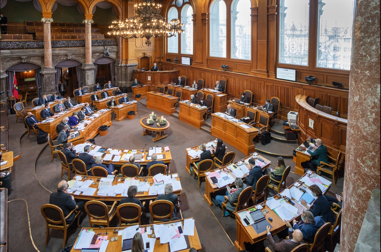 Der Saal des Ständerates im Bundeshaus in Bern.