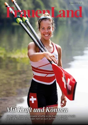 Ruderin Jeannine Gmelin und weitere spannende Geschichten in der neusten Ausgabe des Magazins FrauenLand. (Bild FrauenLand)