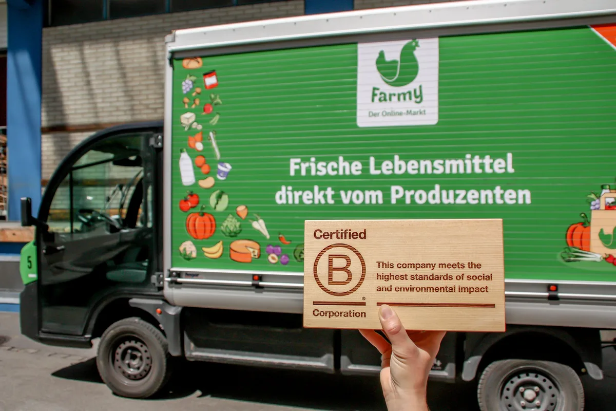 Farmy_B_Corp_Certification-Goupil Farmy wird mit dem B-Corp-Zertifikat ausgezeichnet
