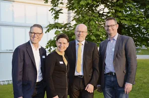 Martin Angehrn, Elisabeth Federer, Urs Bolliger und Peter Nüesch (v. l.) wollen die Regionalmarke weiterhin stärken.