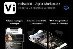 Im Appstore findet man das Viehworld-App bereits, Vieh darüber handeln können bisher nur Österreicher(innen).