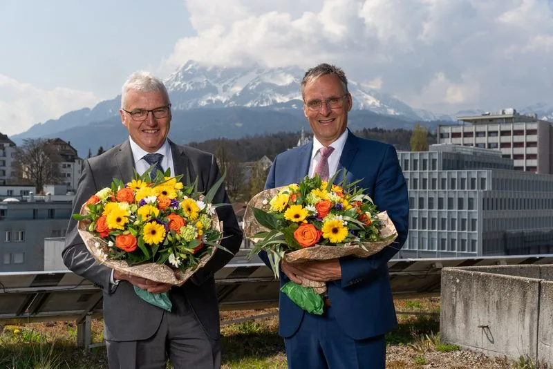 ccee1261a83b1e550450ee952b5776f331207fb0 DDer abtretende und der neue Präsident: Thomas Oehen und Thomas Grüter (r.). (Bild ZMP)