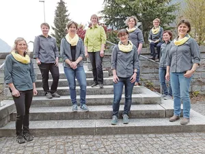 Der Vorstand der Bäuerinnen Uri (v. l. n. r.): Bernadette Gamma, Erika Imholz (neu), Helen Zurfluh, Margrith Gisler, Alice Püntener, Bernadette Zurfluh, Silvia Imholz, Helen Ziegler (neu), Sibylle Zurfluh. (Bild Bäuerinnen Uri)