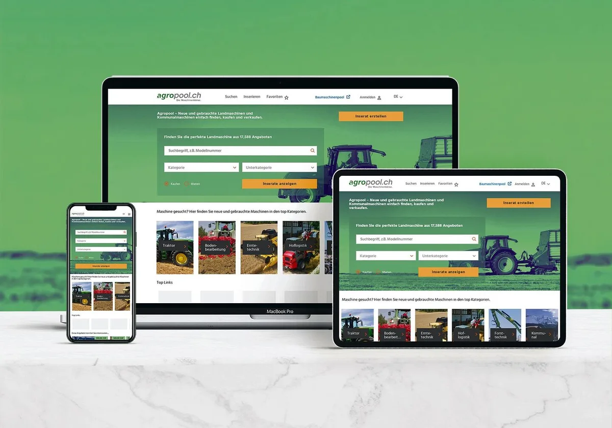 fc4fcbb01600f54ace620560205bcb65cd1a0e02b8cd24d4b07304eb2e9640a0 Der Agropool der Schweizer Agrarmedien ist der grösste Online-Marktplatz für gebrauchte Maschinen.