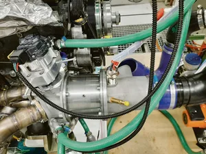 Im Motorenlabor der Empa wurde der Comprex-Lader mit einem Gasmotor getestet.