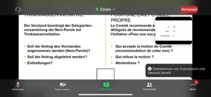 47 Nein zu 40 Ja: Die Bio-Suisse-Delegierten beschliessen am Mittwochvormittag via Zoom-Meeting, dass sie die Nein-Parole des Vorstands zur TWI nicht unterstützen. (Bild Screenshot)