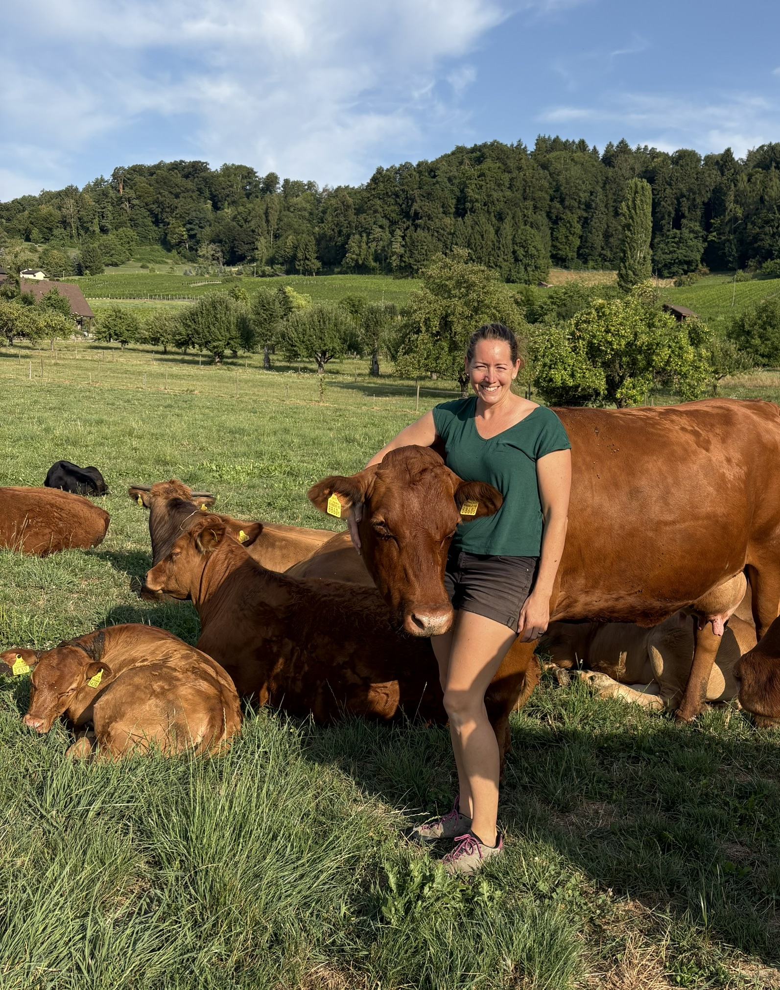 Linda Schwarz hält Mutterkühe und spürt die Folgen des Klimawandels derzeit vor allem in der Tierhaltung und weniger im Ackerbau.