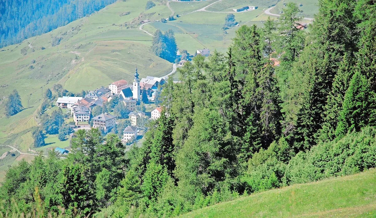 22bfa4c8b08dd9be2bc0dbd76dc4c5c278095d037e935f710a6ba2e1ffaf47ee Schutzwald oberhalb von Ftan GR. Der Klimawandel kann die Schutzwirkung beeinträchtigen, die Waldbestände müssten durch Verjüngung angepasst werden, fordern Forstfachleute.