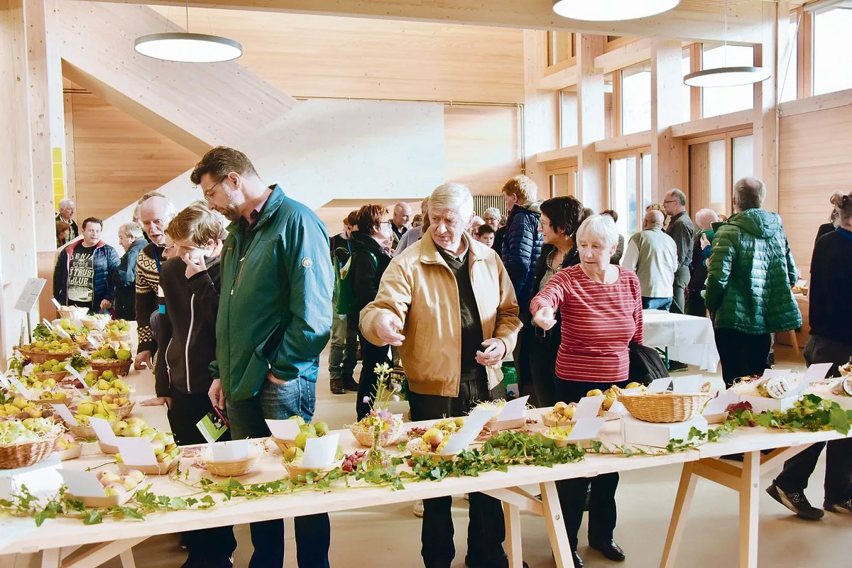 87f00f41b15524e8838c71ef4a1495c11f138dca Die umfassende Ausstellung von alten Obstsorten stiess auch bei Nicht-Fachleuten auf ein grosses Interesse.(Bilder Heidy Beyeler)