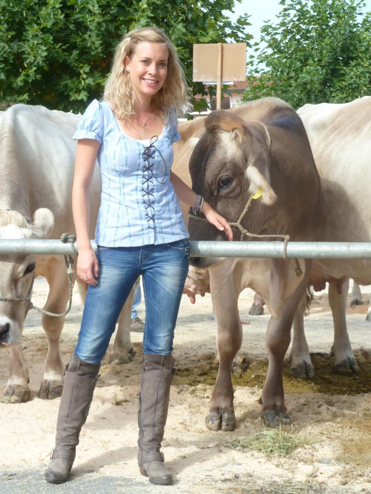 Jasmine Baumann 2012 an einer   Viehschau in Pfaffnau LU. (Bild zVg)