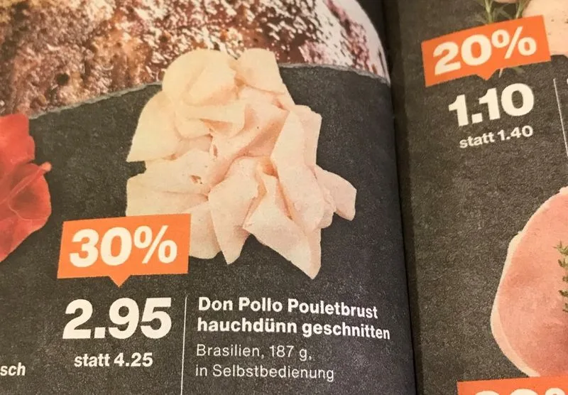 a8b2338cd1c8162dc54f19e6beaba3d5e851638c Werbung mit Fleischpreisen ist auch in der Schweiz an der Tagesordnung - und ebenfalls umstritten, besonders wenn es um Tiefpreisaktionen geht. (Bild lid)